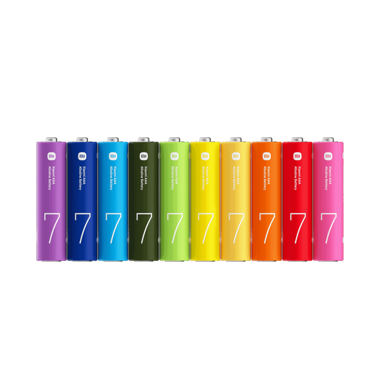 باتری نیمقلمی شیائومی مدل Xiaomi Mi AAA Rainbow Batteries گلوبال بسته ۱۰ عددی