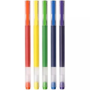 روان‌نویس ژله‌ای شیائومی بسته ۵ عددی رنگی Xiaomi Mijia Jumbo Gel Pen MJZXB03WC
