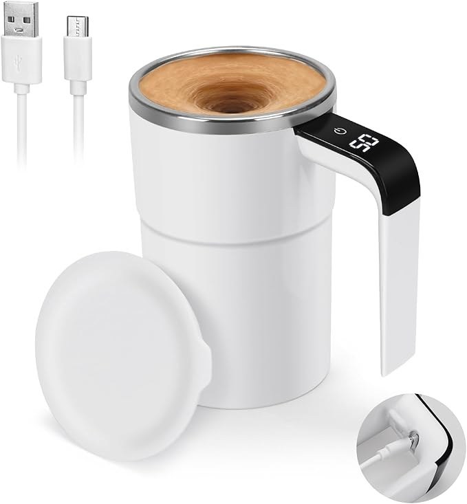 ماگ همزن دار هوشمند با نمایشگر دما auto magnetic stirring cup